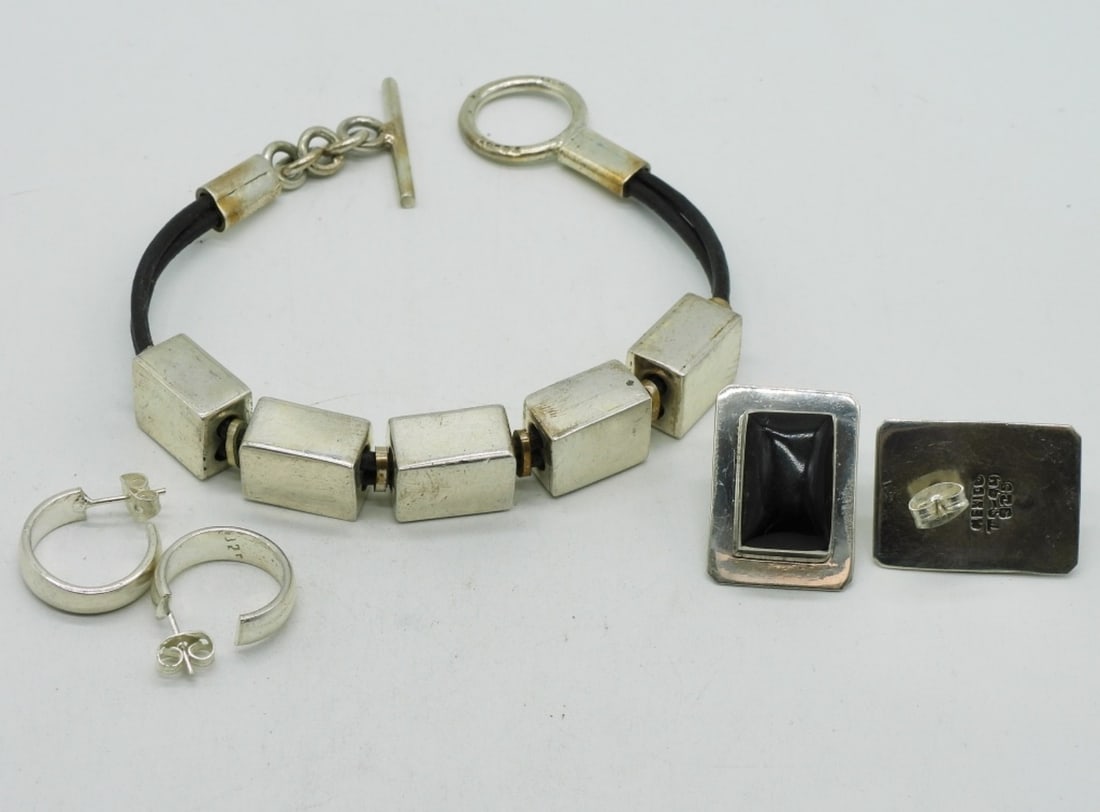 Vintage Taxco Bracelet & Earrings (1 of 2)
