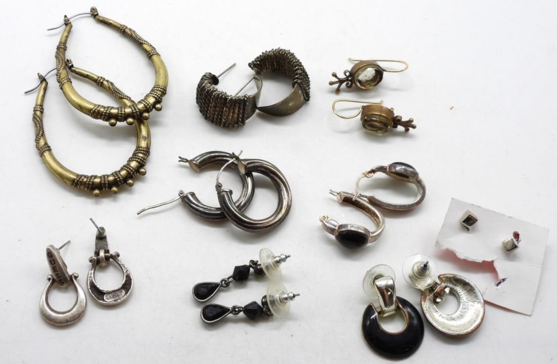 (9) Pair of Vintage Looking Earrings: All for Pierced Ears