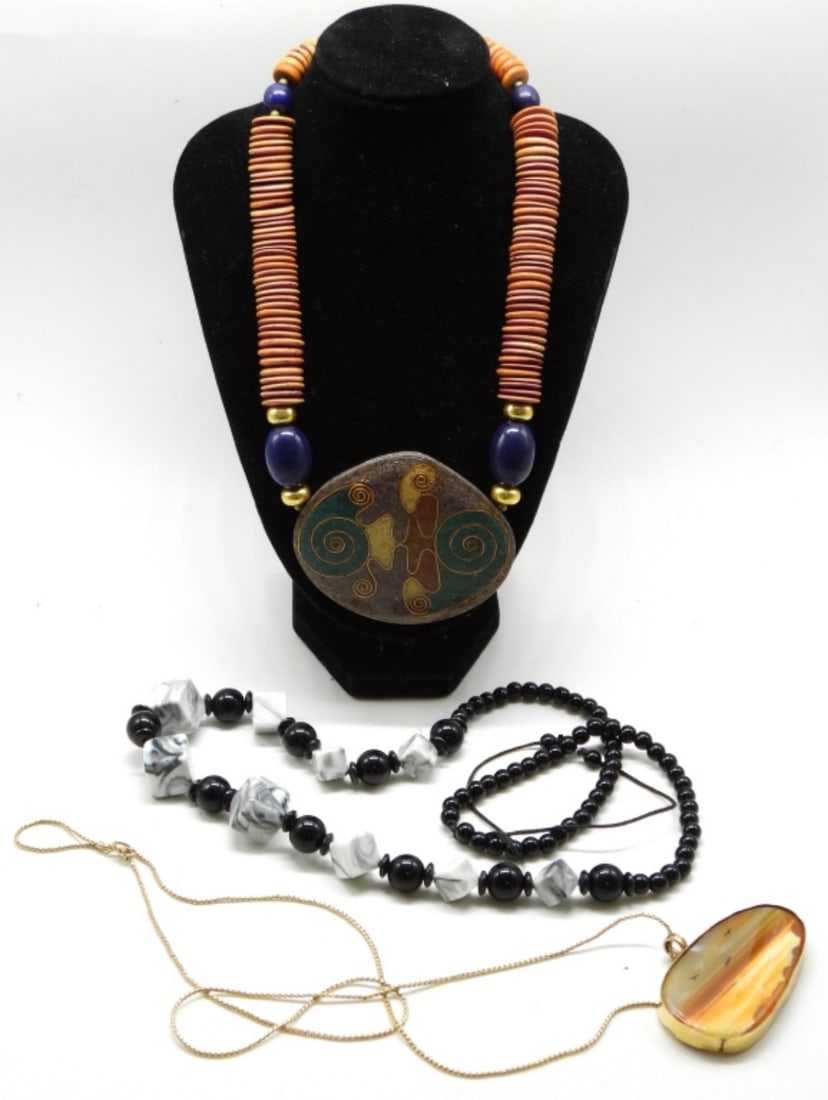 (3) Stone Style Necklaces (1 of 2)