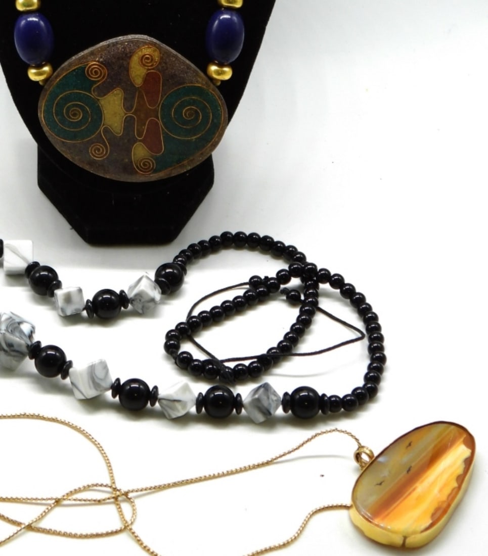 (3) Stone Style Necklaces - 2