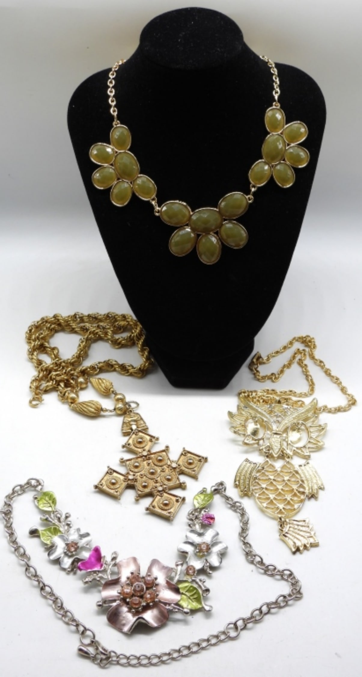 (4) Necklaces with Large Chest/Neck Pieces: See Pictures!