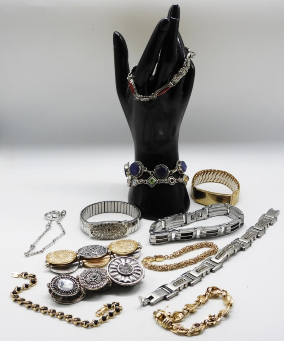 Bracelet Lot- All Different Styles and Colors: 13 Bracelets. All different sizes