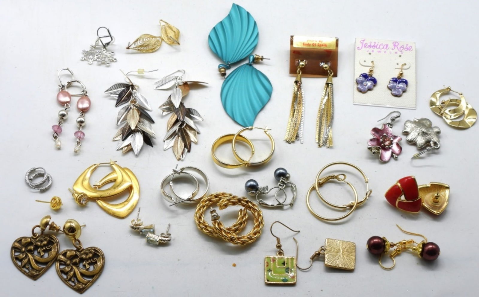 Pierced Earring Lot- Hoops and Posts: 22 Pair total