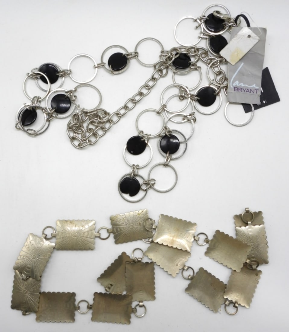 (2) Chain Style Belts: Visit us at Vintageauctiononline.com