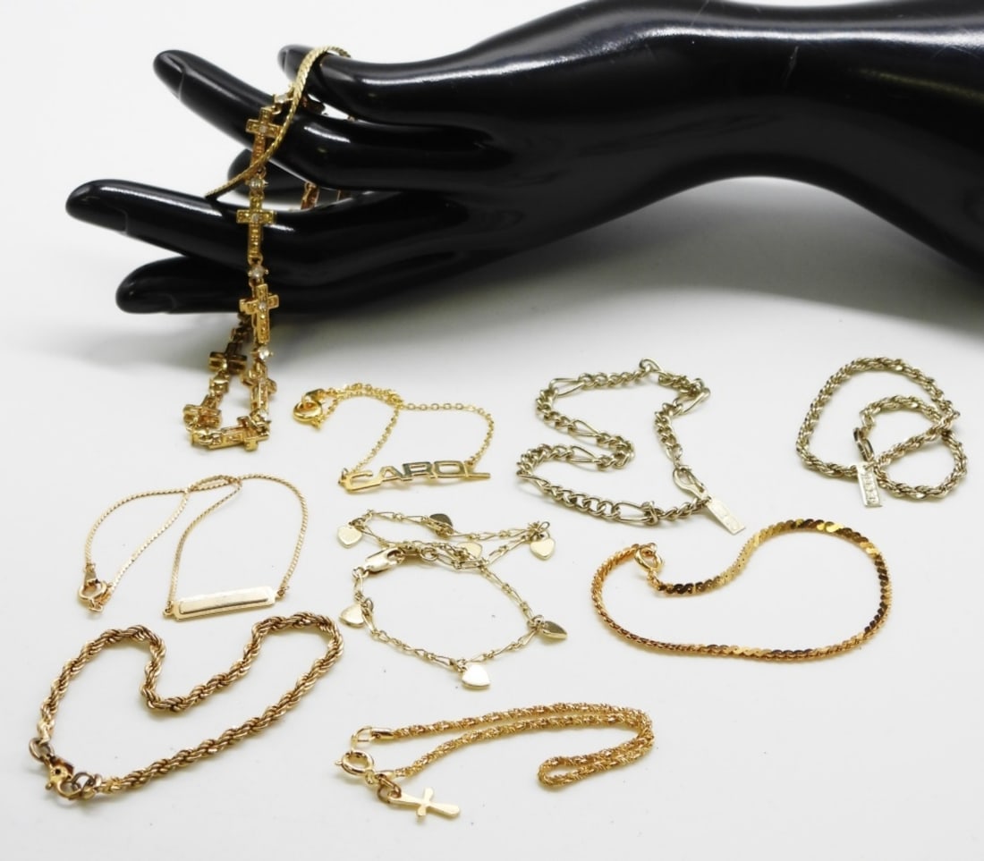 (10) Danity Gold-Tone Bracelets: Bid with us today!!