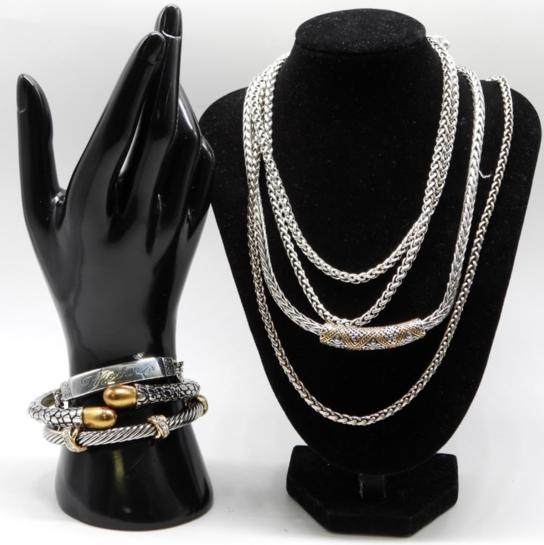 Silver-Tone Necklaces and Bracelets: All different styles!!