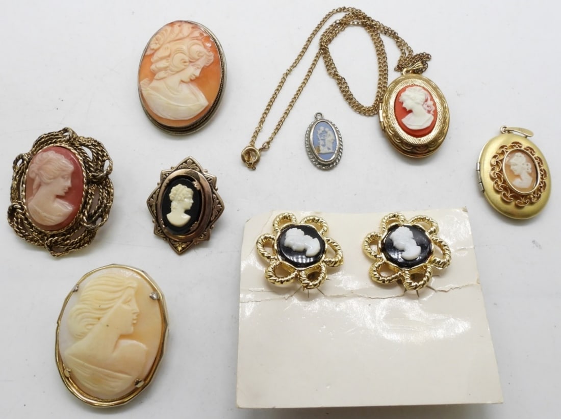 Mixed Cameo Lot: Various cameo pieces