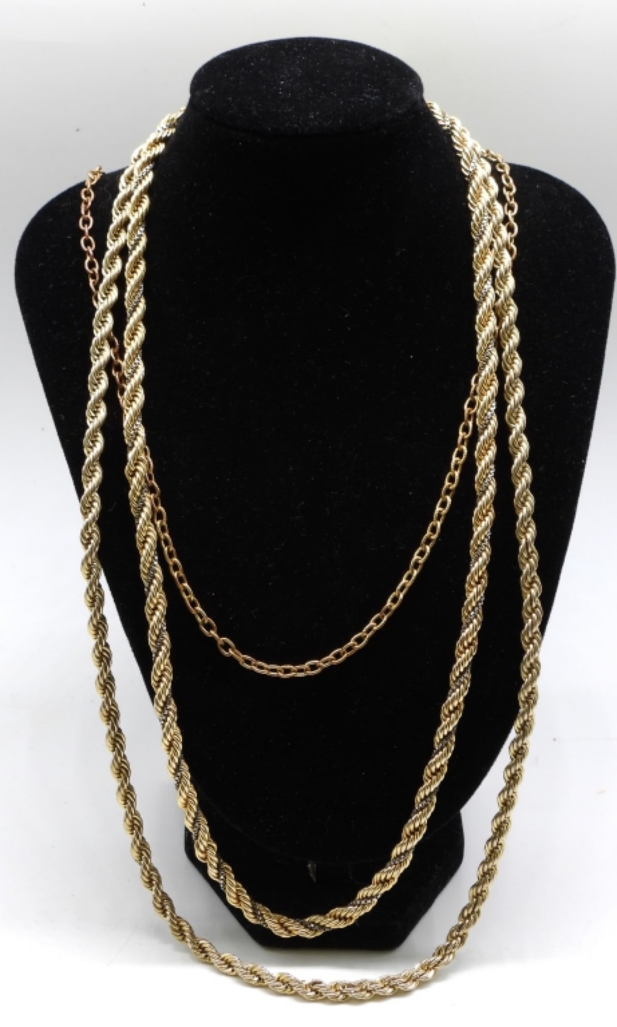 (3) Gold-Tone Chain Necklaces (1 of 1)