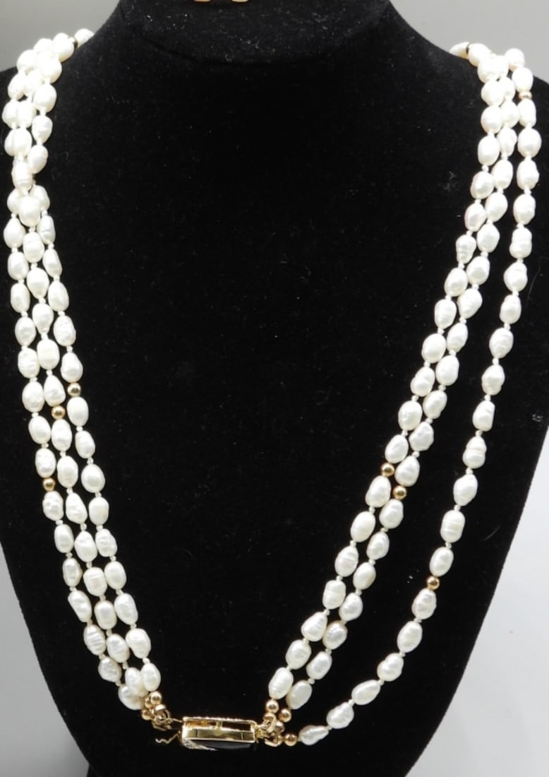 (3) Necklaces & Earring Sets - 5