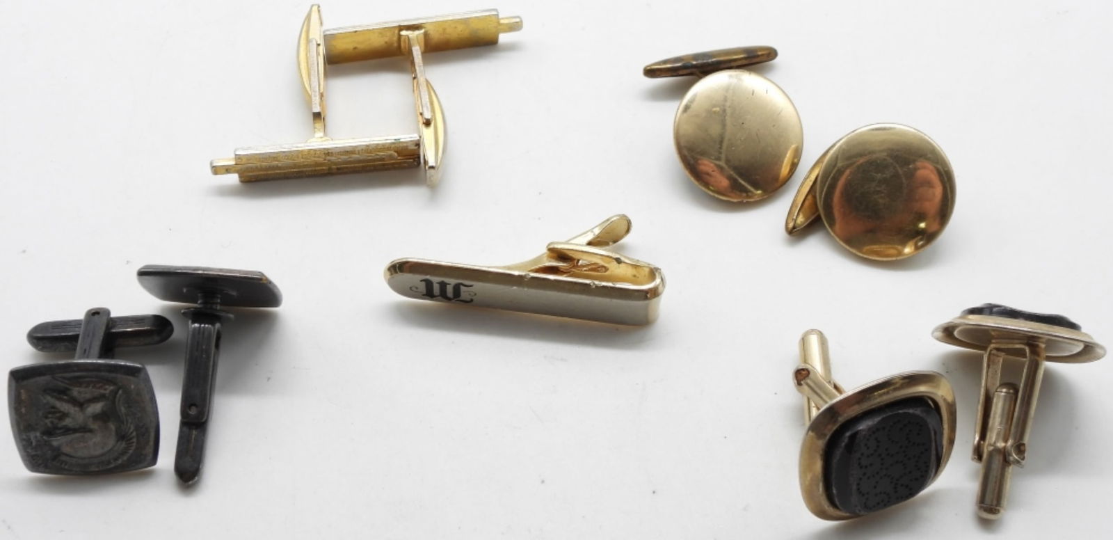 Various Fashion Accessories: Cuff links & tie clips