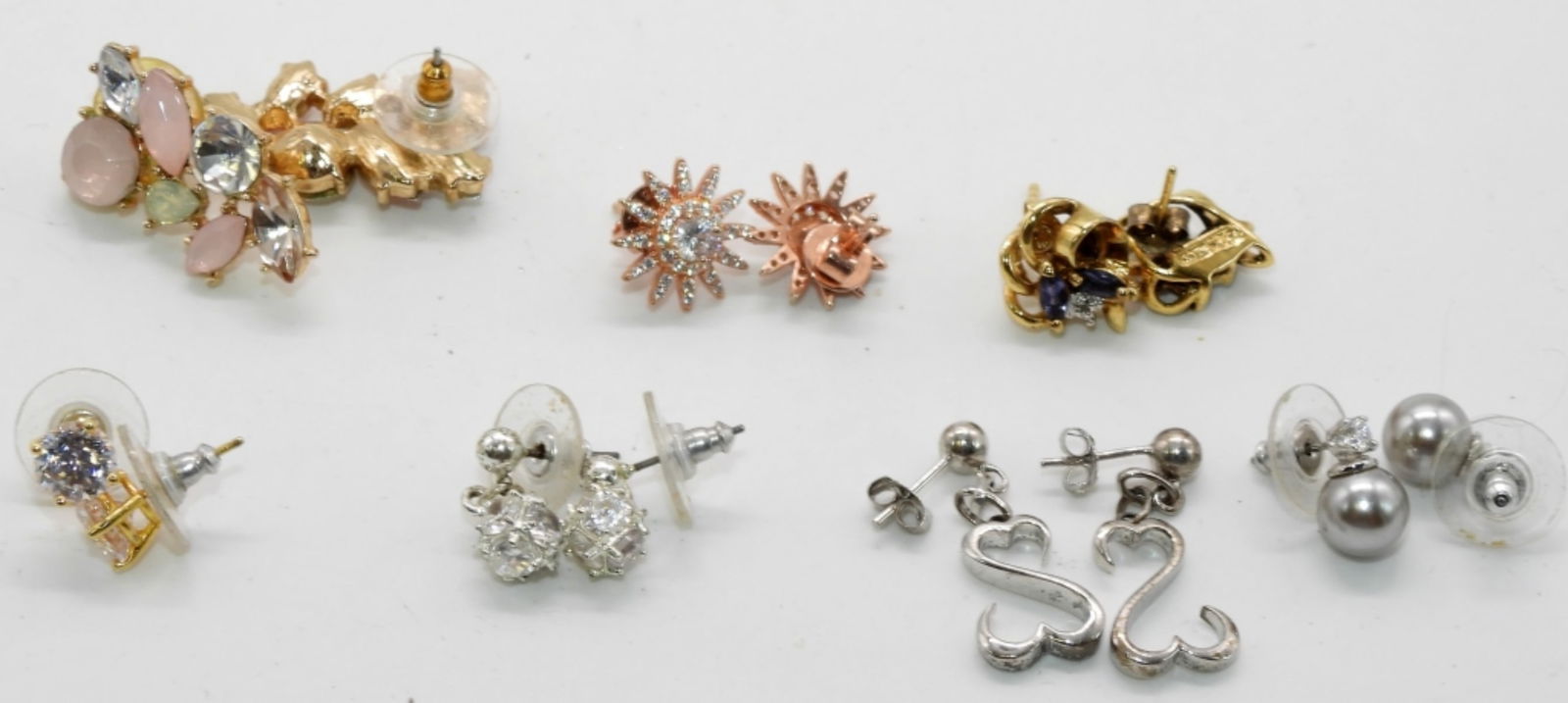 (7) Pair of Post Back Earrings: Smaller in Size