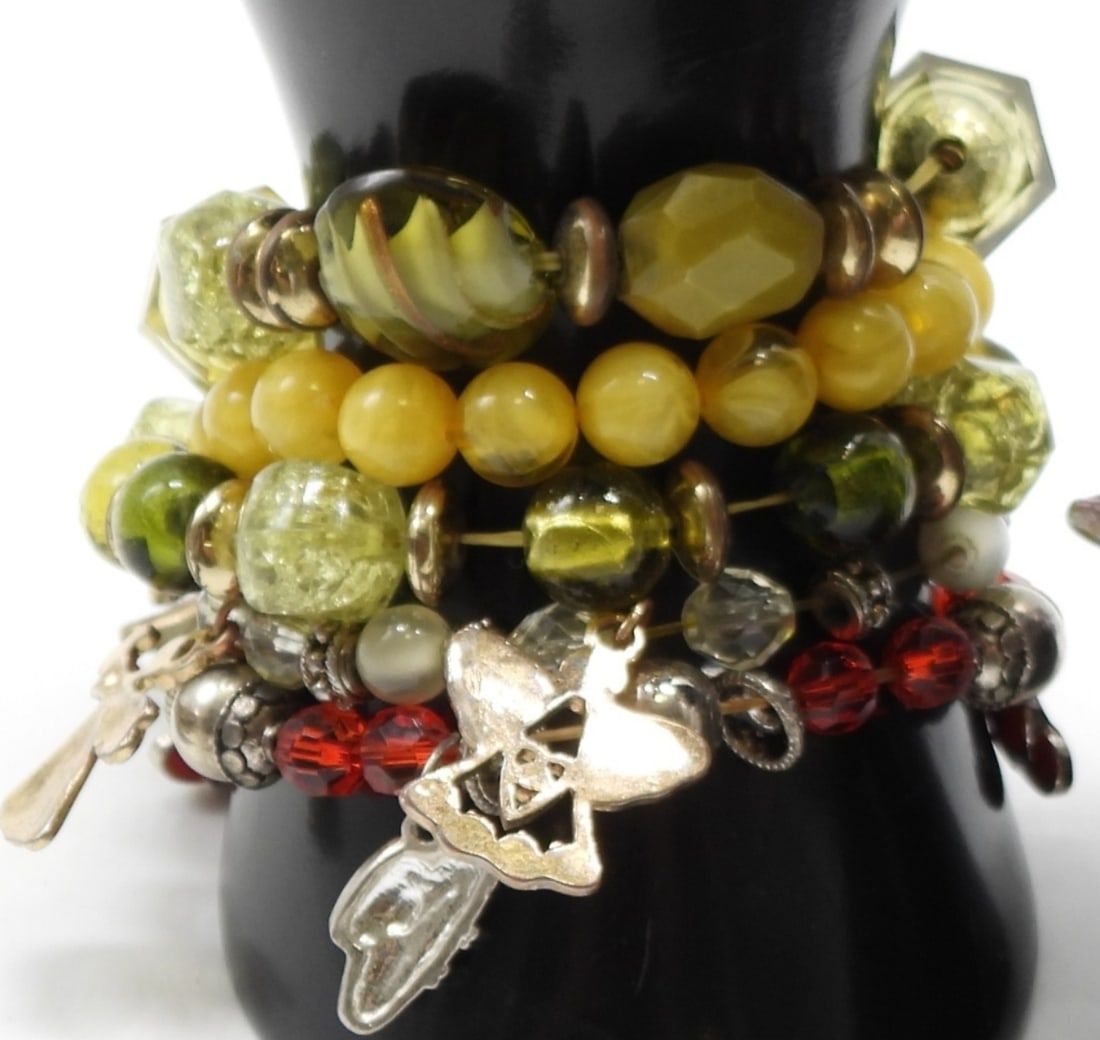 (9) Beaded & Charm Bracelets - 2