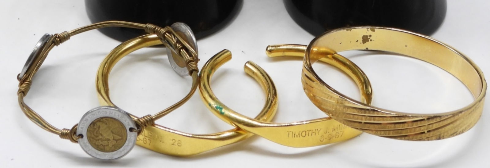 (8) Gold-Tone Bangle Bracelets - 4