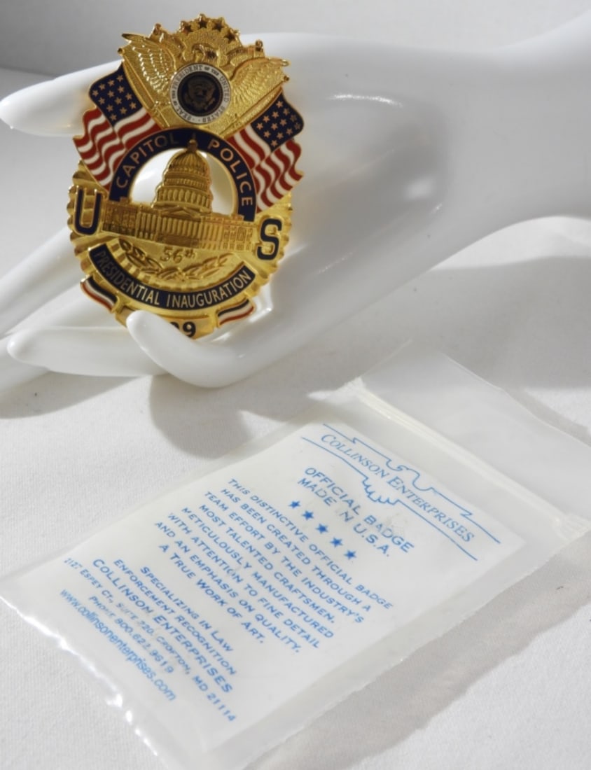 2009 United States Capitol Badge: Presidential Inauguration Badge