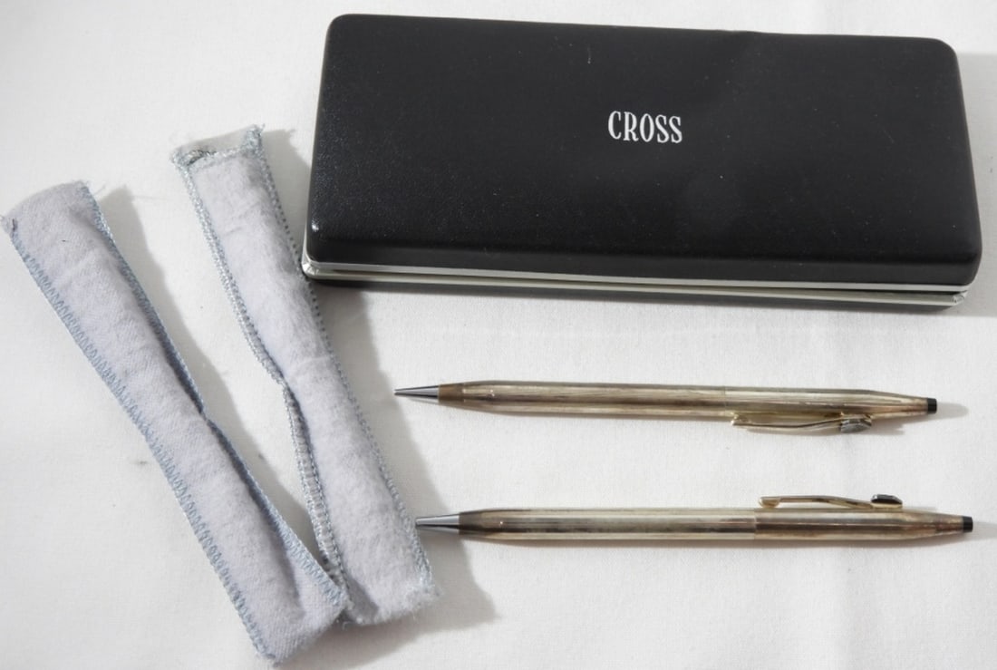 Cross Sterling Silver Ball Point Pen & Pencil Set: 12 DWT