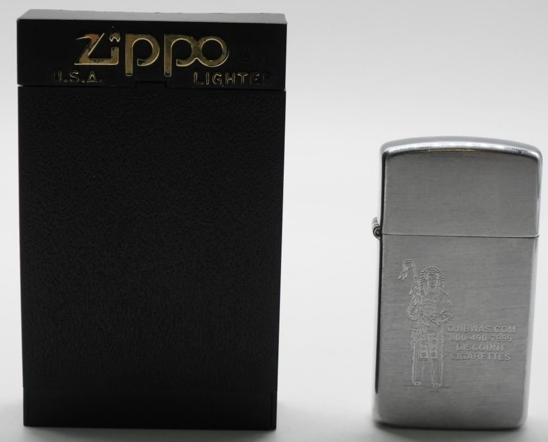2002 Advertising Slim Zippo Unfired (1 of 4)
