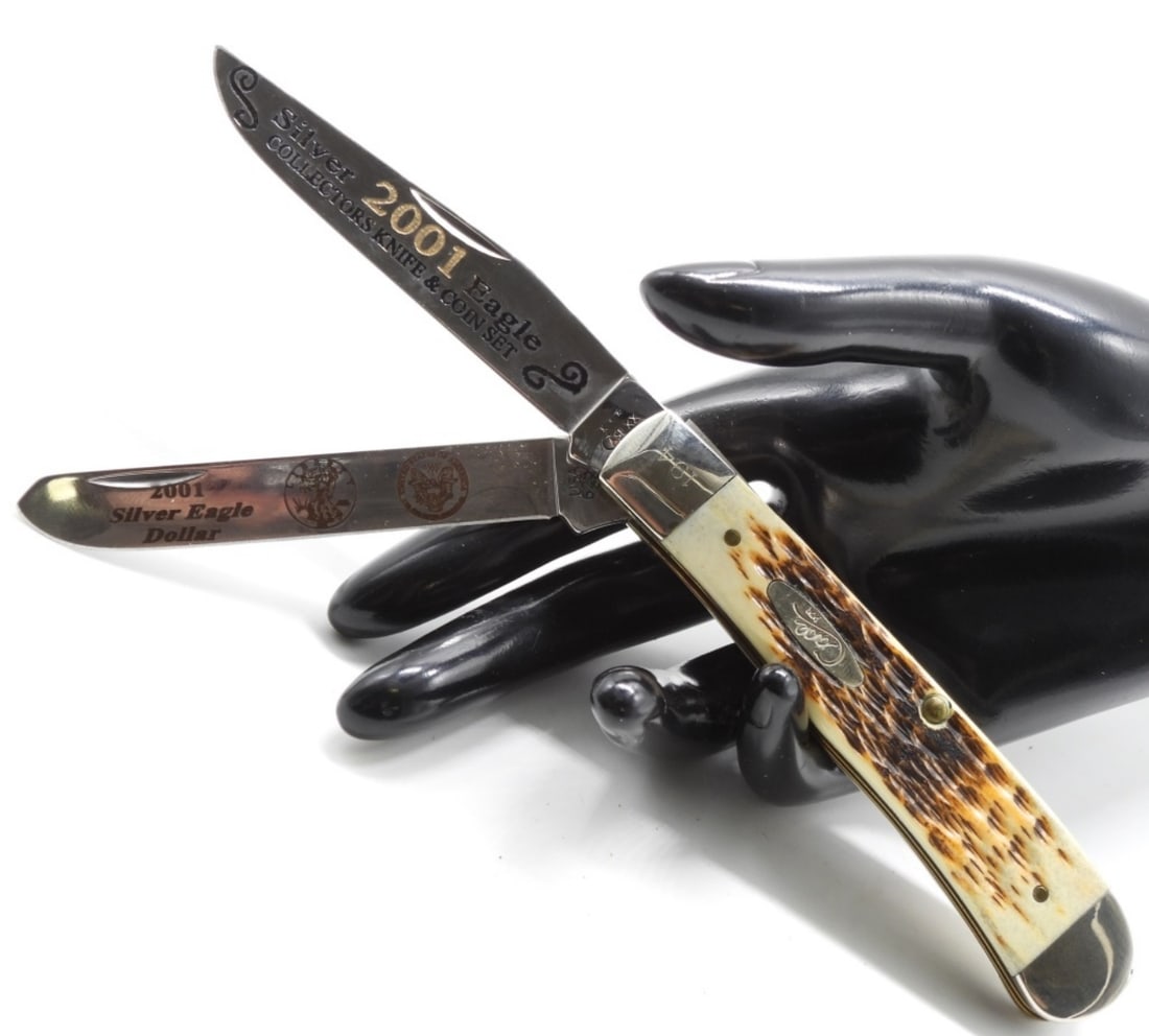 Case Trapper 2001 Silver Eagle Collectors Knife (1 of 3)