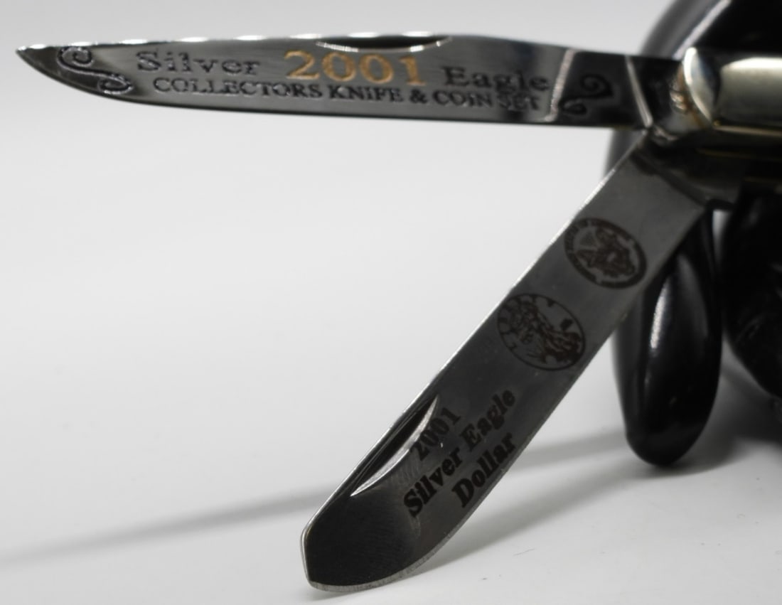 Case Trapper 2001 Silver Eagle Collectors Knife - 2