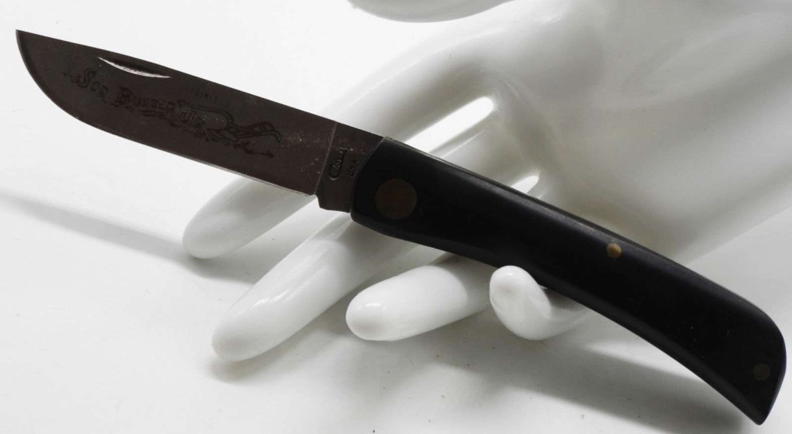 Case 2137 Pocket Knife SodBuster Jr: Single blade, a couple small spots of rust