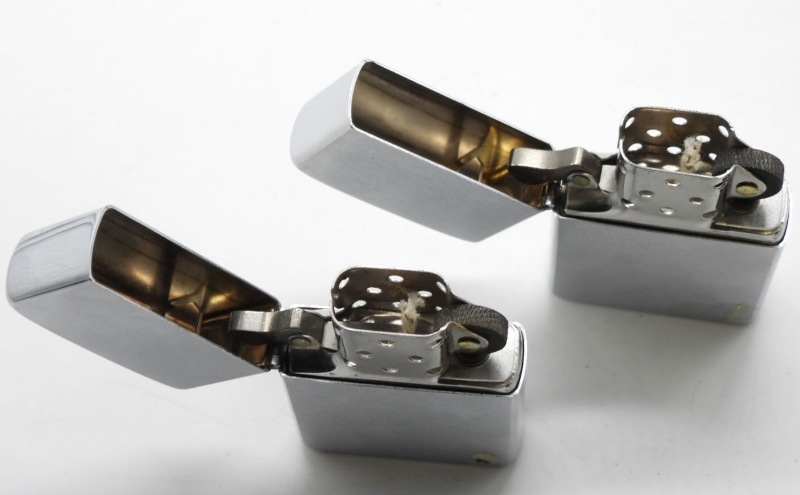 (2) Regular Brush Finished Chrome Zippos - 3