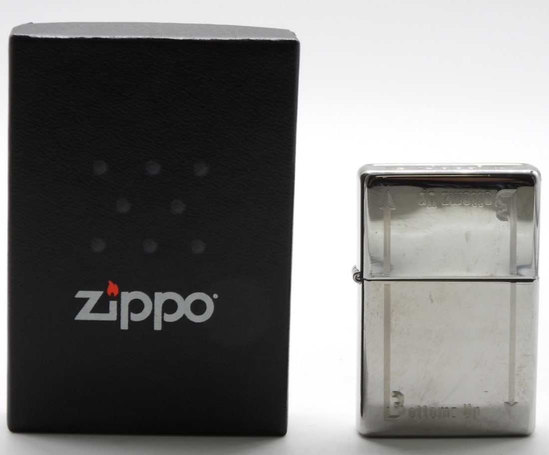 2012 Bottomz Up Logo Zippo, Sealed: Comes in a Zippo box, sealed
