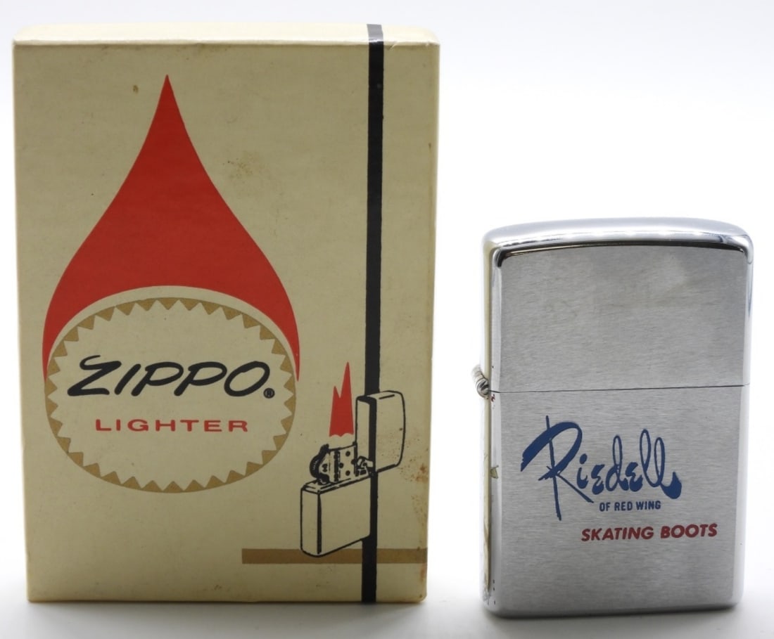1973 Advertising Zippo Unfired: Riedell Of Red Wing Skating Boots advertising Zippo. Unfired 1971