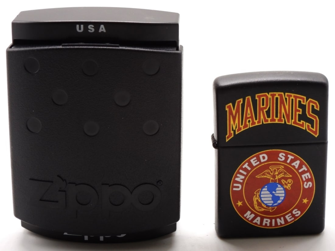 2004 United States Marines Zippo Sealed: Sealed. Comes in a box. Matte black