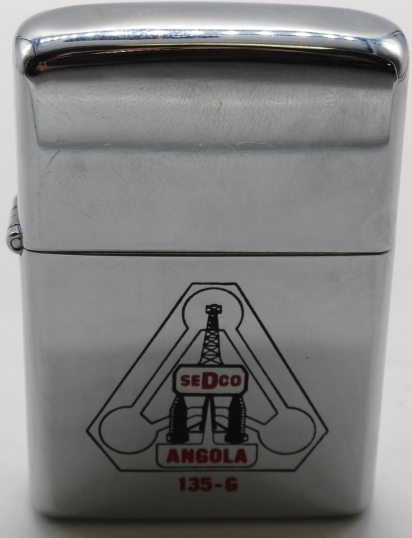 1980 Advertising Zippo Unfired: Unfired. Does not come with a box. "SeDco ANGOLA 135-6" on the front