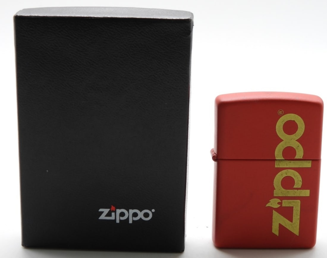 2004 Zippo Red Matte Click Lighter Sealed: Comes with a box. Sealed