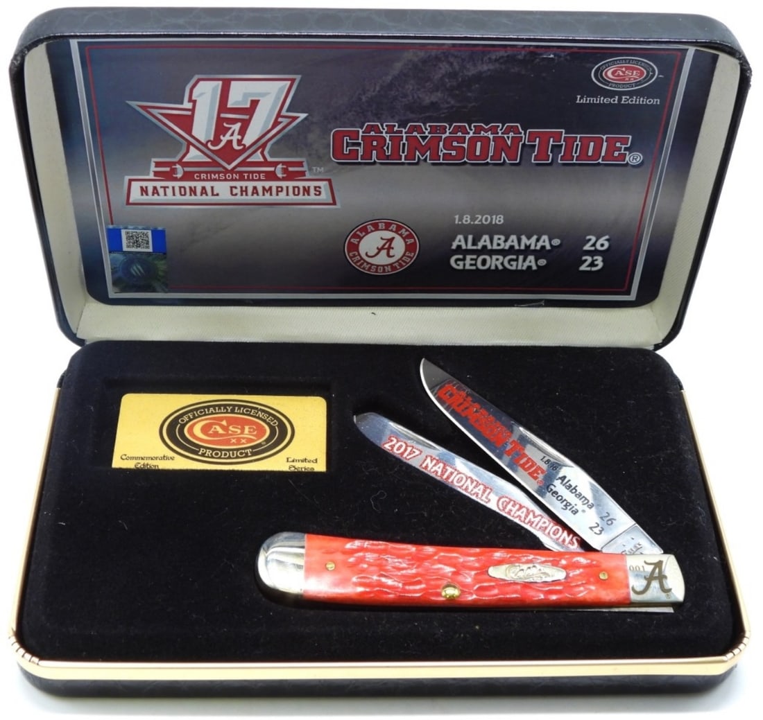 Alabama Crimson Tide Case Knife: Limited Edition 1.8.2018 in a hard case