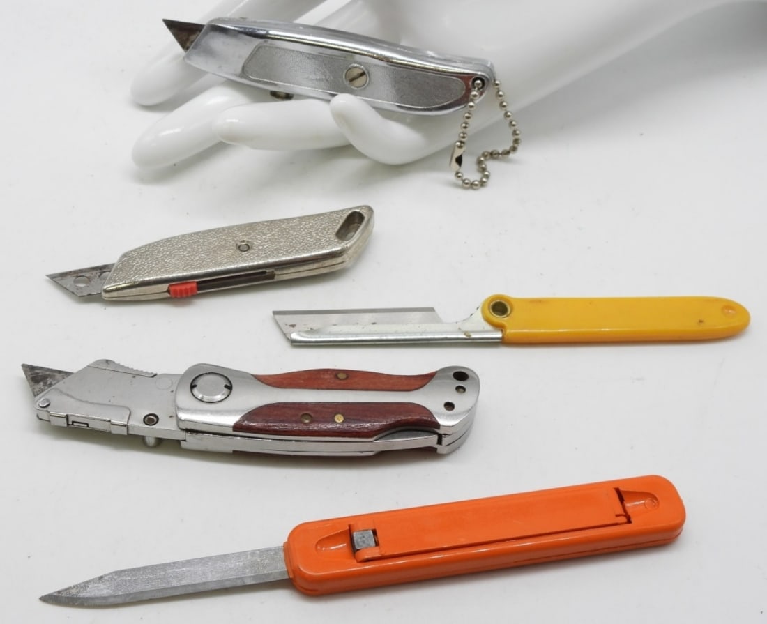 (5) Mini Pocket Box Cutter Knives - 2