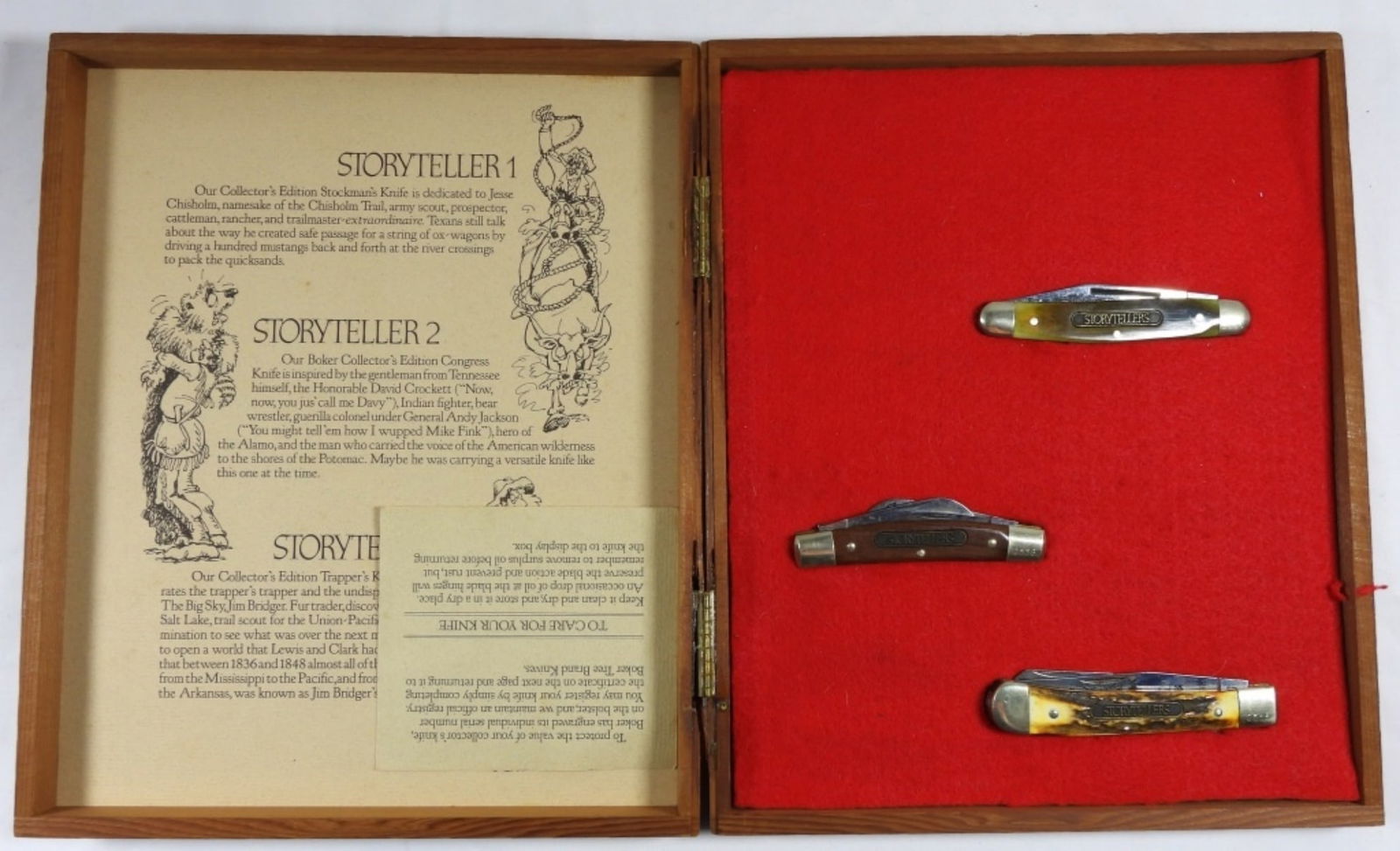 Boker Solingen Germany Story Teller: 3 Knife Set #3065