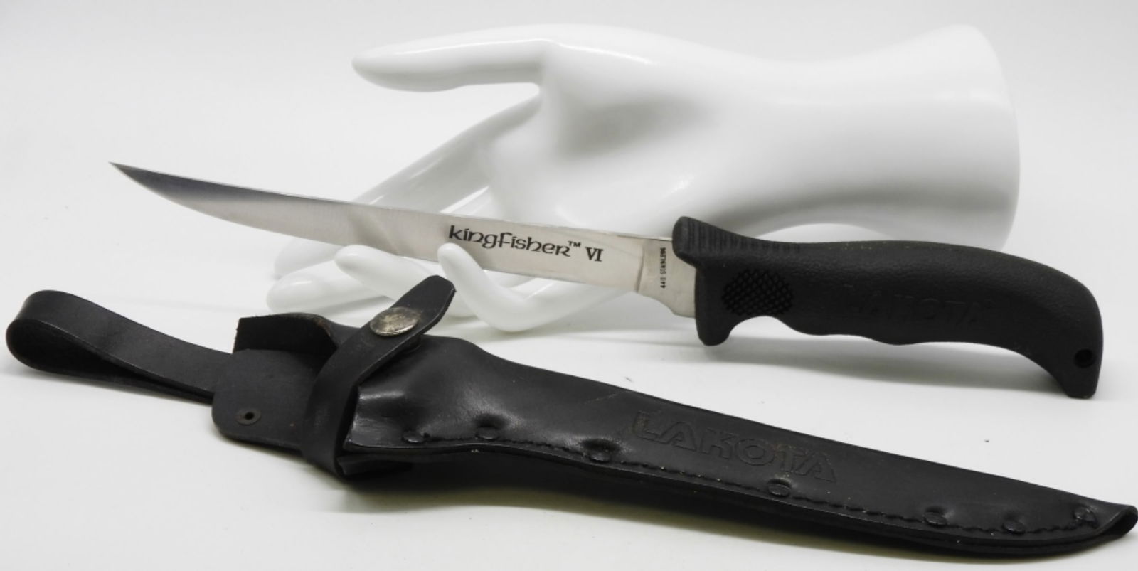 Lakota King Fisher VI Filet Knife: Japan 440 Stainless w/ Sheath