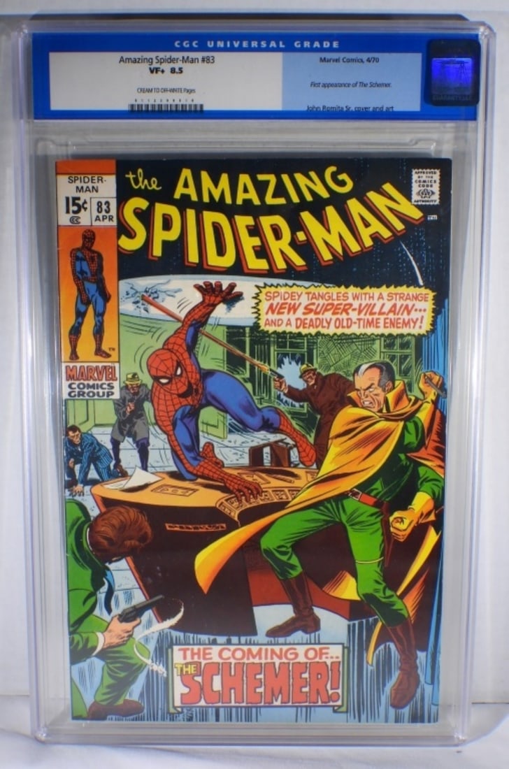 CGC VF+ 8.5 Amazing Spider-Man Marvel #83: 8.5 VF+ CGC Amazing Spider-Man #83 Marvel Comics 4/70. Cream to off-white pages