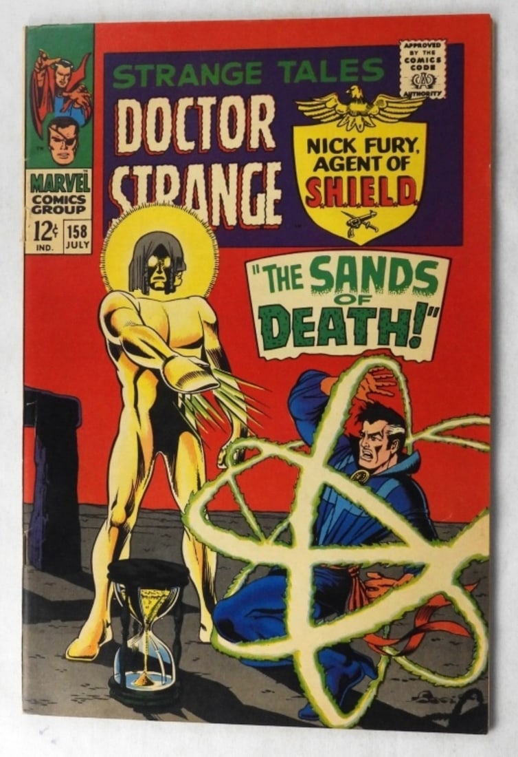 Strange Tales Marvel VG Condition 1967 #158: In VG condition with normal wear from the years. First full appearance of the Living Tribunal