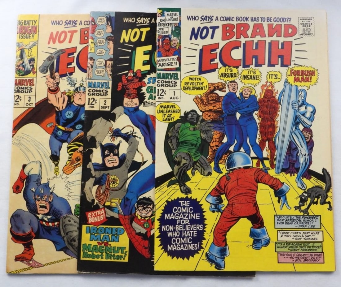 #1-3 Marvel Not Brand ECHH 1967 G/VG: G/VG condition with some color fading. 12-cent