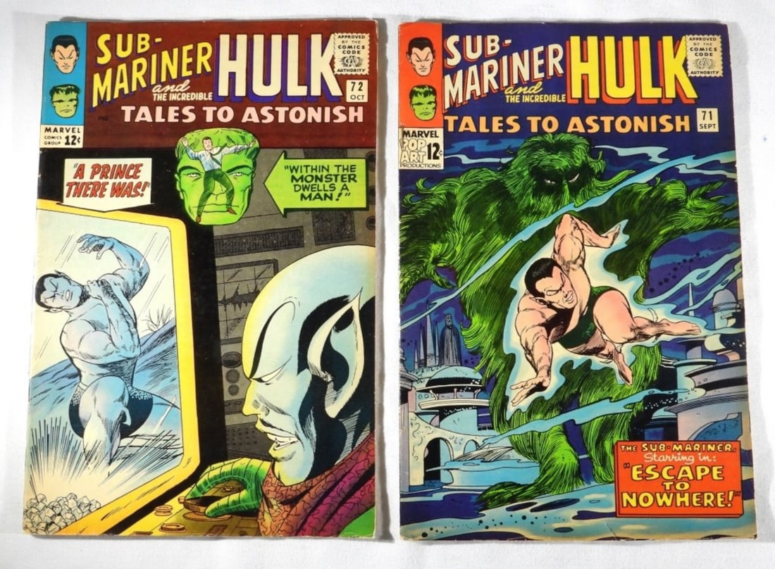 (2) Sub-Mariner & The Incredible Hulk VG: Numbers 71 & 72
