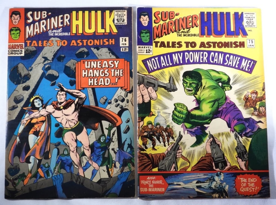 (2) Sub-Mariner & The Incredible Hulk VG: Numbers 75,& 76
