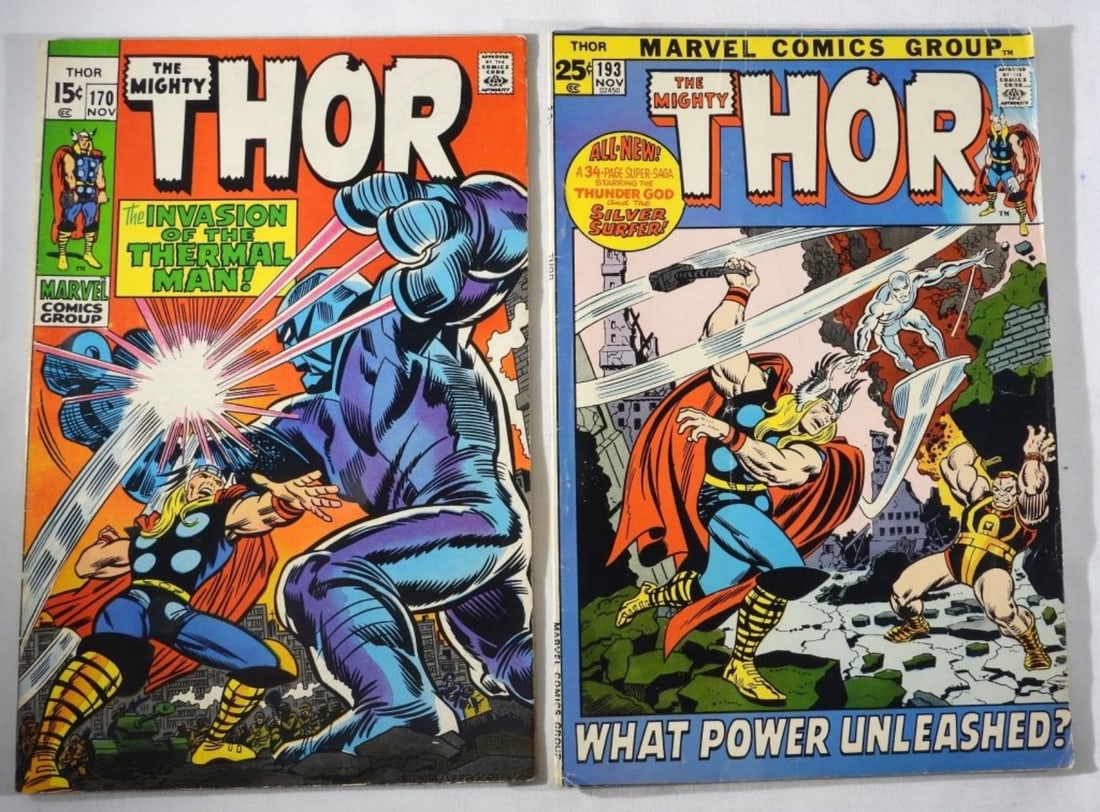 (2) The Mighty Thor Bronze Age VG (1 of 4)