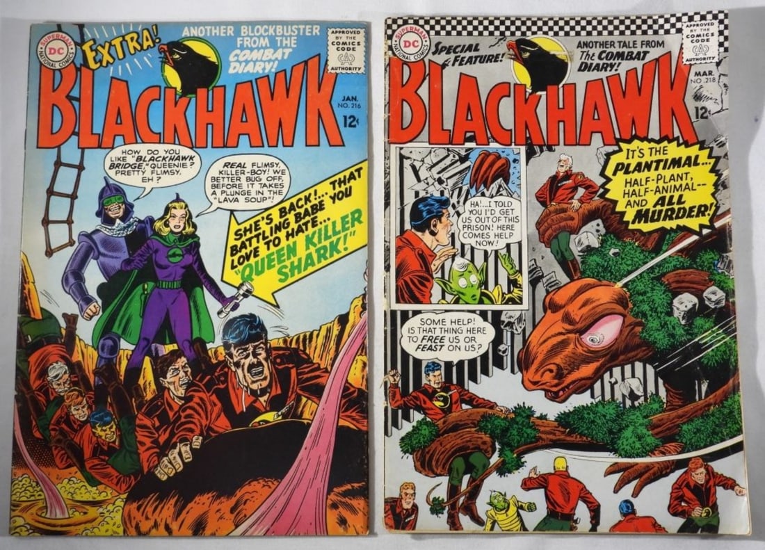 (2) 1966 DC Blackhawk G-VG: Numbers: 116, & 118