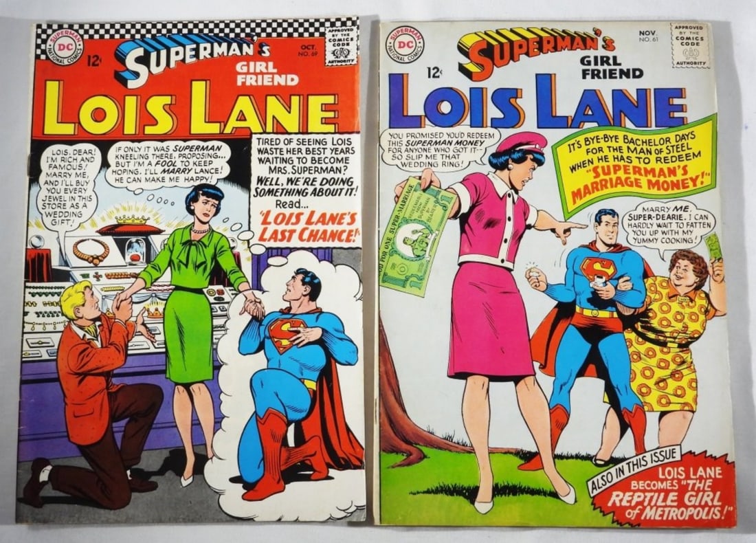 (2) DC Superman's Girl Friend Lois Lane G-VG: Numbers: 61, & 69