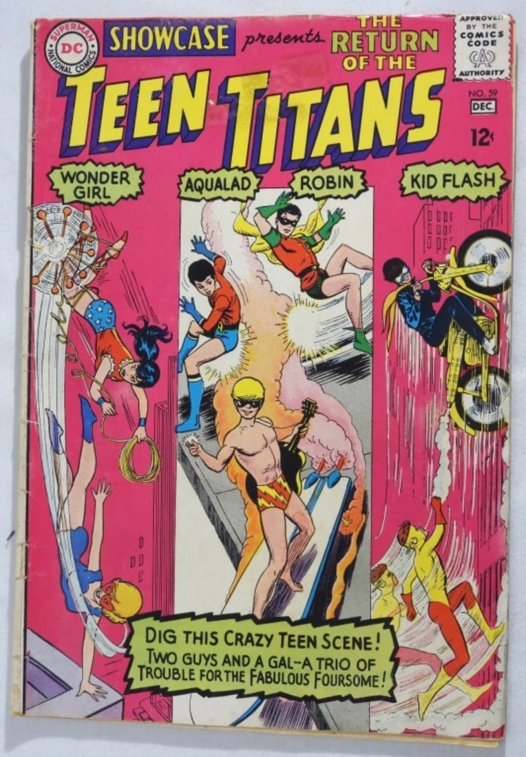 DC Teen Titans Silver Age G: Number:59 (slight discoloration on the cover.)