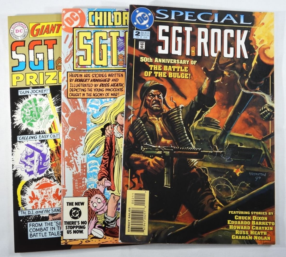 DC Mixed Years Of SGT. Rock Comics Fine: 1) #396 (1984) 2) Special SGT Rock (1994) #2. 3) Reprinted in 2000 SGT. Rock's Prize Battle Tales