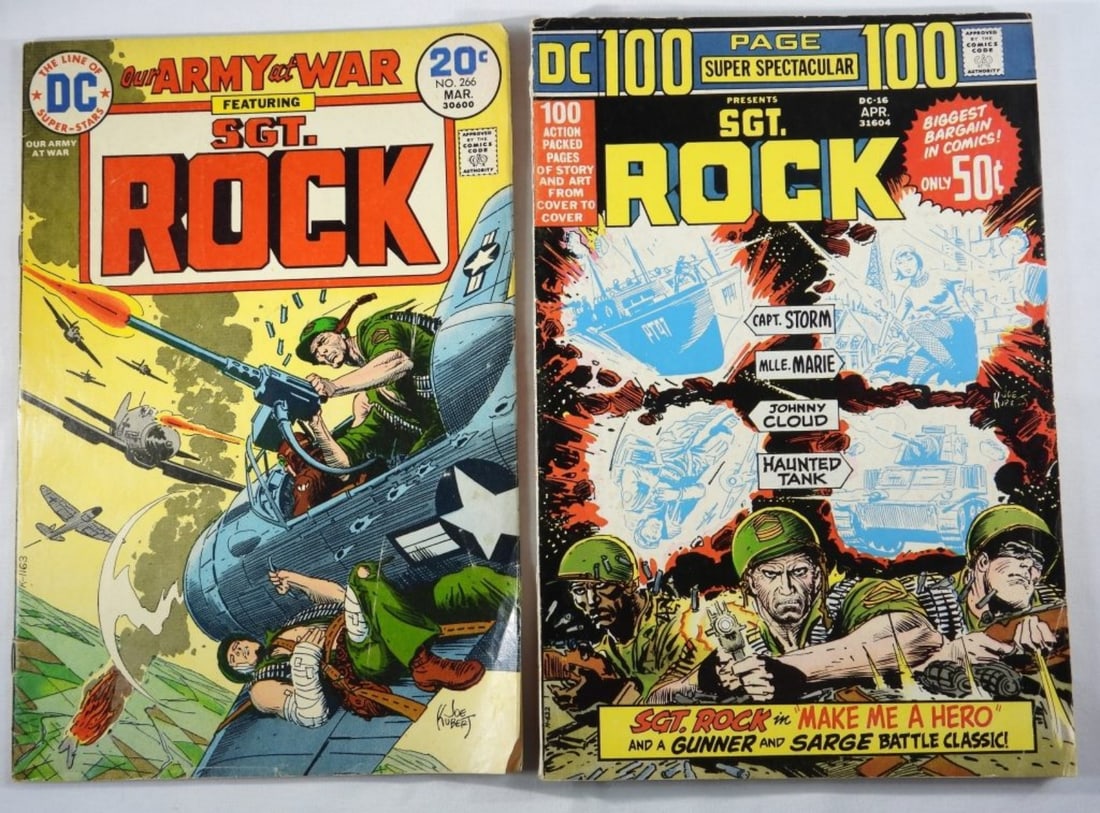 (2) DC SGT. Rock Bronze Age Comics: 1) Our Army At War Featuring SGT Rock # 266. 2) 100 Page Super Spectacular SGT Rock