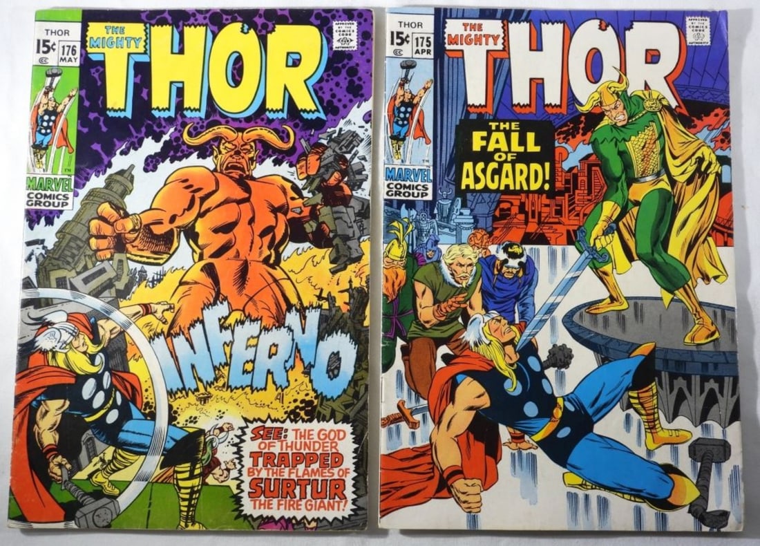 (2) 1970 The Mighty Thor #175, 176 Fine (1 of 3)