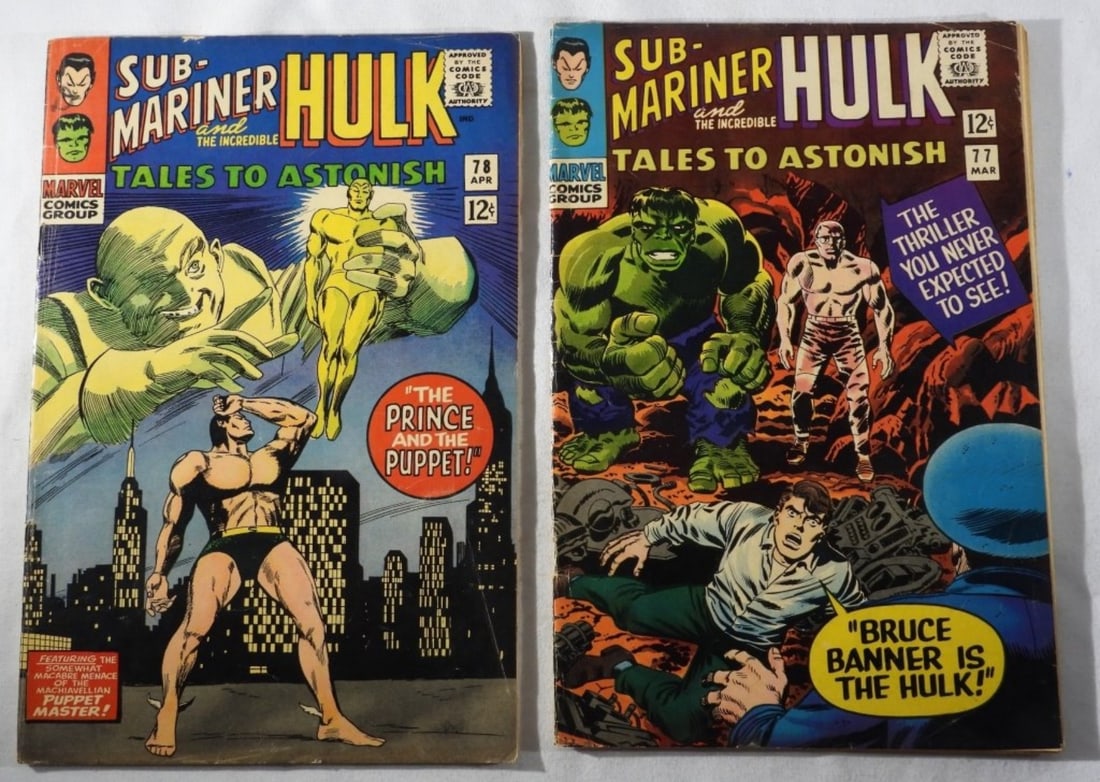 (2) Sub-Mariner & The Incredible Hulk VG: Numbers: 77, & 78