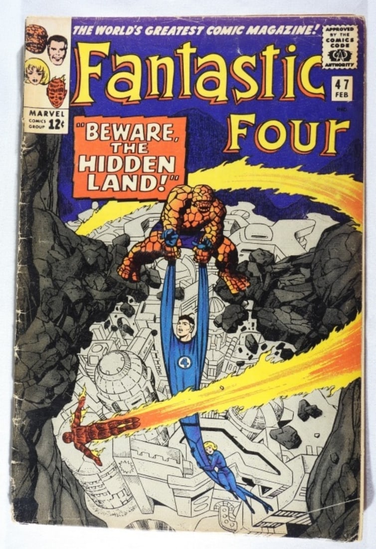 1966 #47 Marvel Fantastic Four G: Small rip on the bottom of the spine, creasing and normal wear from the years.