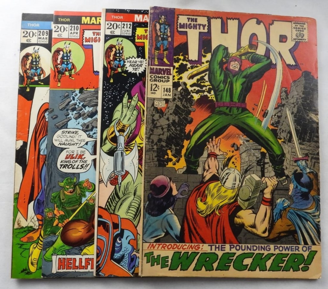 (4) Marvel The Mighty Thor G-VG (1 of 3)