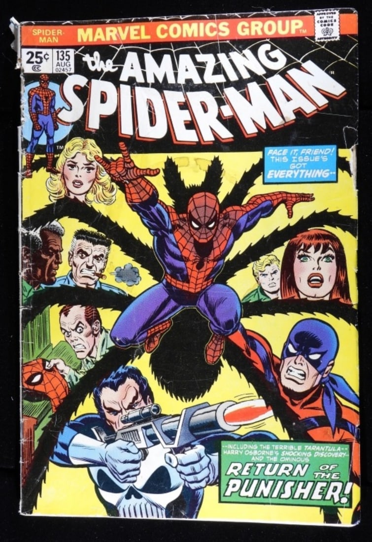The Amazing Spider-Man # 135: GD/VG Marvel 1974 2nd Appearance Of The Punisher