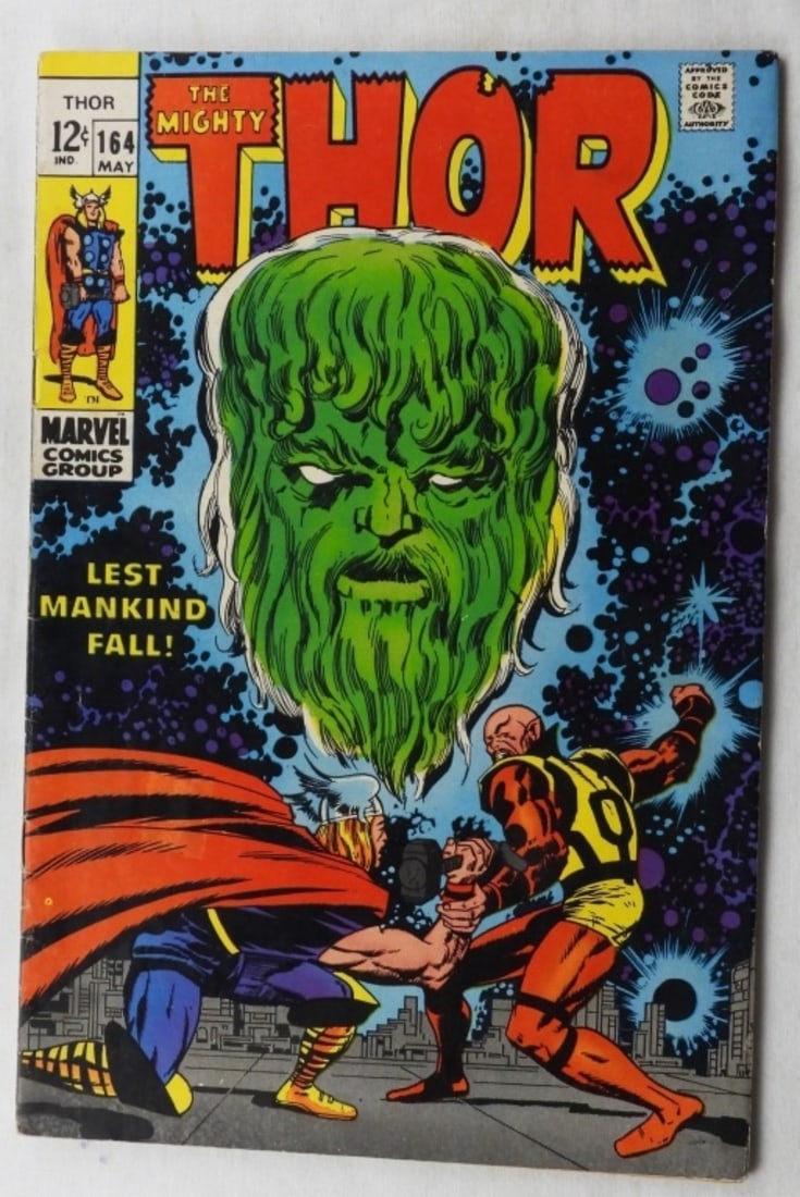 The Mighty Thor #164 Marvel 1969 G/VG: G/VG 1969 12-cent issue. Normal wear from the years, with creasing